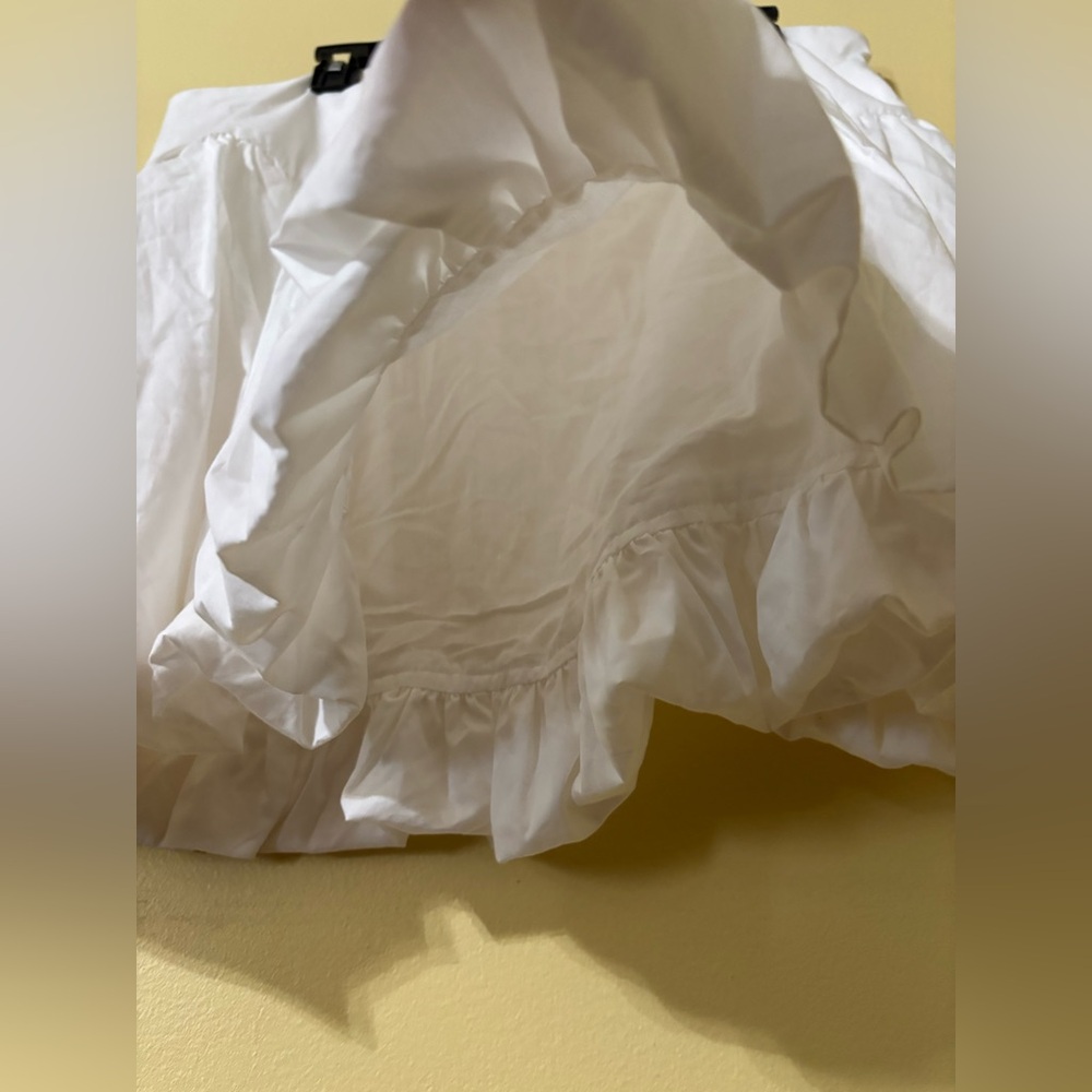 Nordstrom White Gathered Mini Skirt - Picture 6 of 9